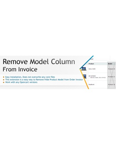 Remove Model from Invoice - FREE